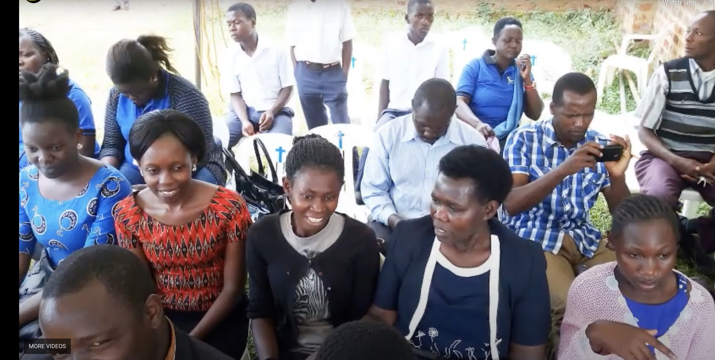 Robinah Alambuya gathers with a group of women