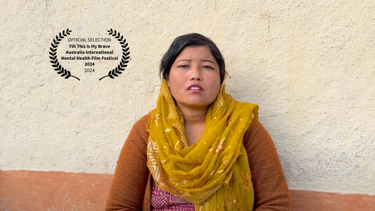 Santoshi BK, a young Nepali woman, speaks to camera.