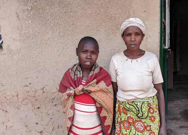 Francine Iryivuze stands next to her daughter, Euphrasia Murekatete.