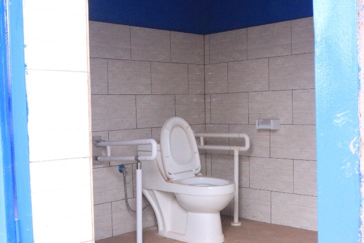 An accessible toilet.