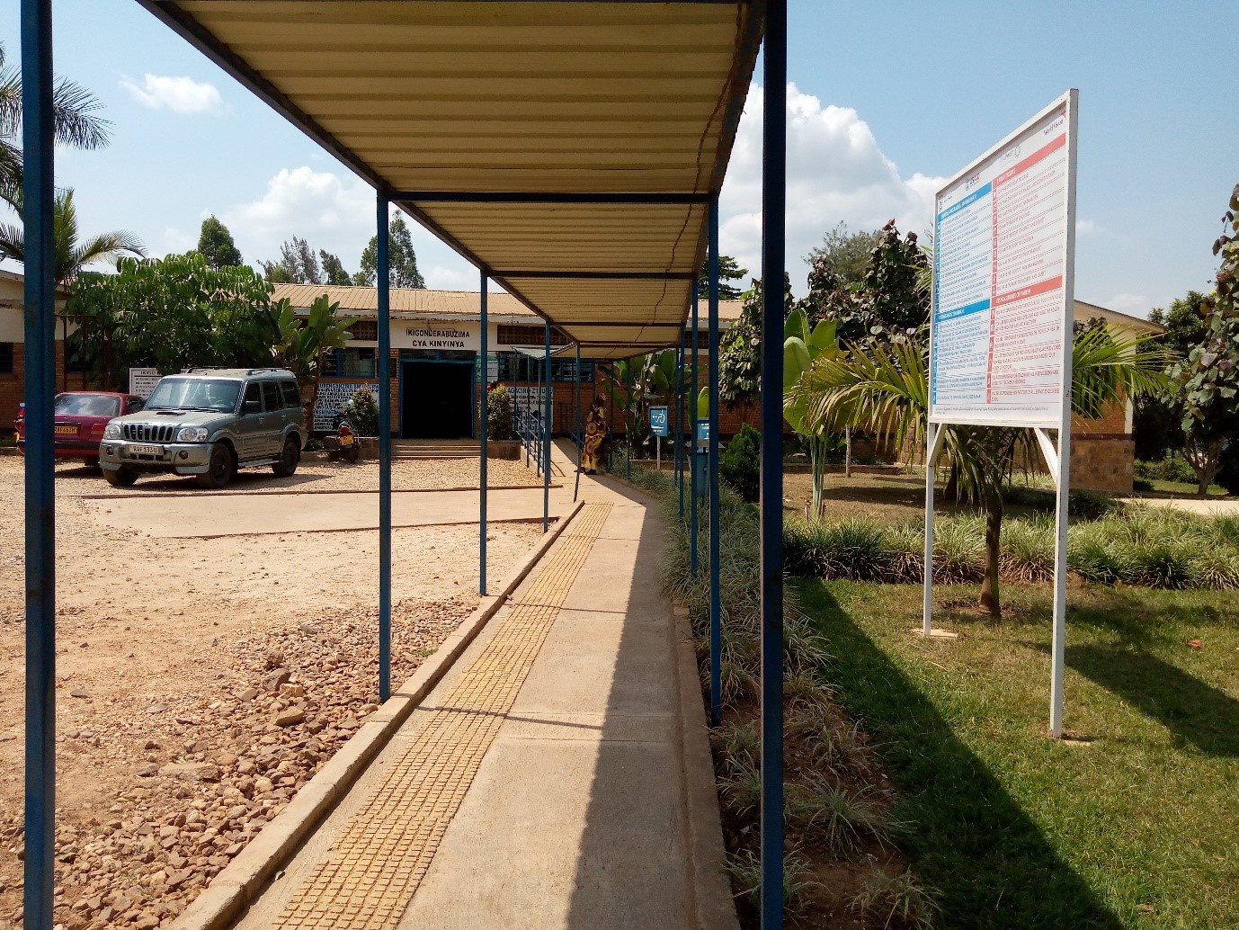 An accessible pathway outside of a health center.