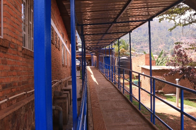 A ramp outside of a health center.