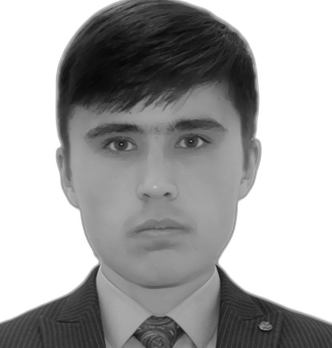 Sherali Mirayubov, a Tajikistani man with short hair, a serious expression, wearing a suit and tie.